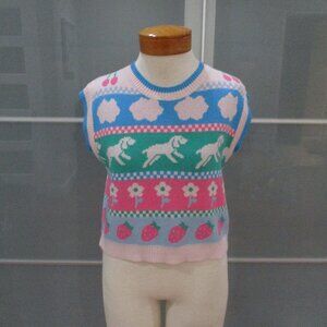 Anthropologie Luna Ivy Cropped Sweater Vest